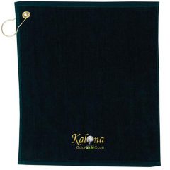 Golf Towel with Hemmed Edges - Hunter Green