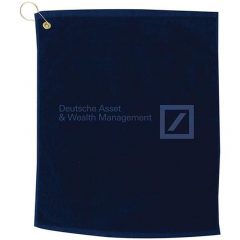 Golf Towel with Hemmed Edges - Navy