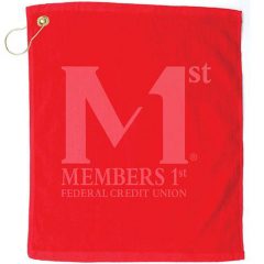 Golf Towel with Hemmed Edges - Red