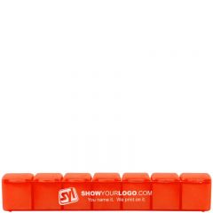 Seven Day Pill Case - Translucent Orange