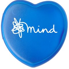Heart Shaped Pill Box - Translucent Blue