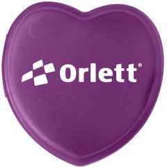 Heart Shaped Pill Box - Translucent Purple