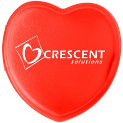 Heart Shaped Pill Box - Translucent Red