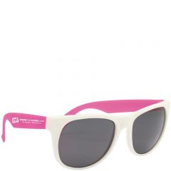 Custom Printed Sunglasses - White Pink