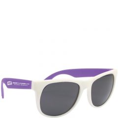 Custom Printed Sunglasses - White Purple