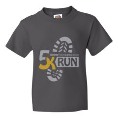 Youth Fruit of the Loom Printed T Shirts - charcoal grey