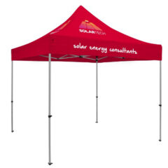 Premium 10′ x 10′ Event Tent Kit with Three Location Full-Color Imprint - cherry