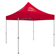Premium 10′ x 10′ Event Tent Kit with Two Location Full-Color Imprint - cherry