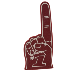 Classic Number One Foam Finger – 16 inch - classicnumberonefingermaroon