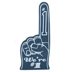 Classic Number One Foam Finger – 16 inch - classicnumberonefingernavyblue