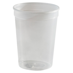 Smooth Plastic Stadium Cups – 12 oz - clear