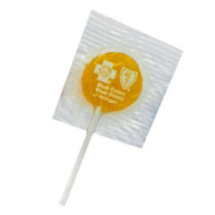 Lollipops with Customized Wrapper - cn-750 yellow