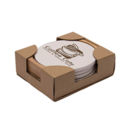 Round Absorbent Stone Coaster Set - coastersetbox