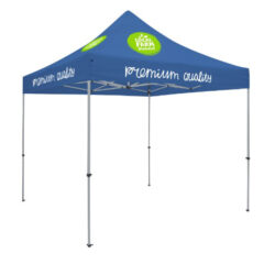 Deluxe 10′ x 10′ Event Tent Kit with Four Location Full-Color Imprint - cobalt