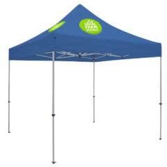 Deluxe 10′ x 10′ Event Tent Kit with Two Location Full-Color Imprint - cobalt