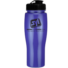 Contour Sports Bottles with Flip Top Lid – 24 oz - contourfliptoppurpleblacklid