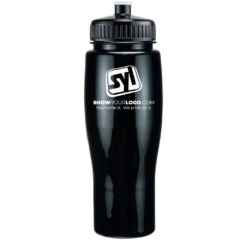 Contour Plastic Water Bottle – 24 oz - contourwaterbottleblackblacklid