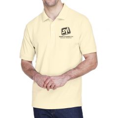 Devon & Jones Pima Pique Polo Shirts with Custom Logo - d100 trans yellow D100_76_z