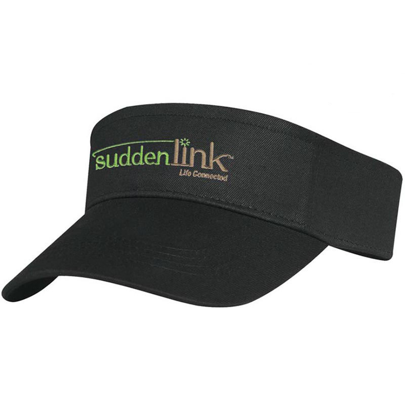 Cotton Twill Visor - Black
