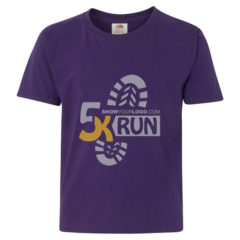 Youth Fruit of the Loom Printed T Shirts - deep purple
