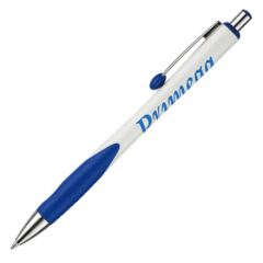 Desoto Prime Retractable Pen - desotoprimewhitedarkblue