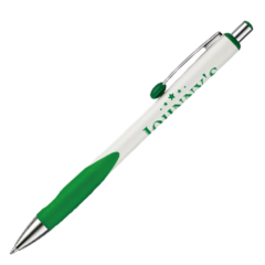 Desoto Prime Retractable Pen - desotoprimewhitegreen