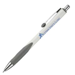 Desoto Prime Retractable Pen - desotoprimewhitegrey