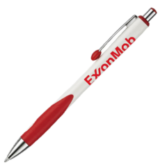 Desoto Prime Retractable Pen - desotoprimewhitered