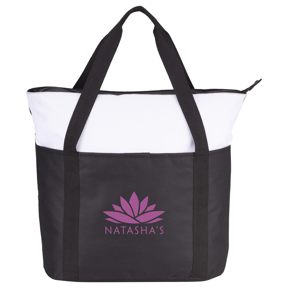 Heavy Duty Zippered Tote Bag With Logo
