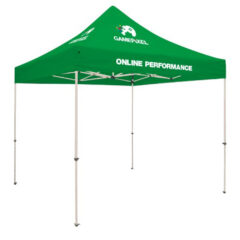 Standard 10′ x 10′ Event Tent Kit with Three Location Full-Color Imprint - emerald