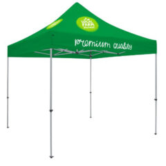 Deluxe 10′ x 10′ Event Tent Kit with Three Location Full-Color Imprint - emerald