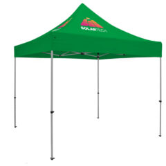 Premium 10′ x 10′ Event Tent Kit with Two Location Full-Color Imprint - emerald