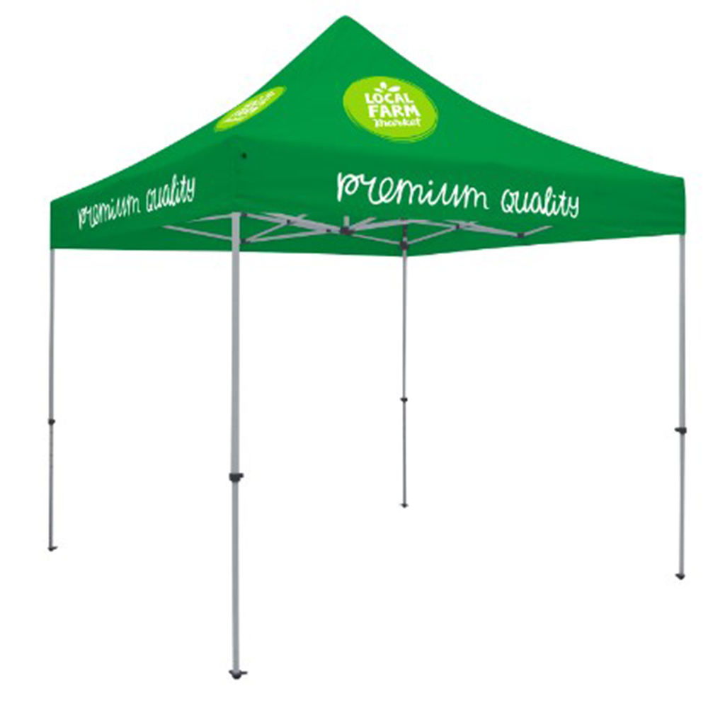 Deluxe 10′ x 10′ Event Tent Kit with Four Location Full-Color Imprint - emerald2