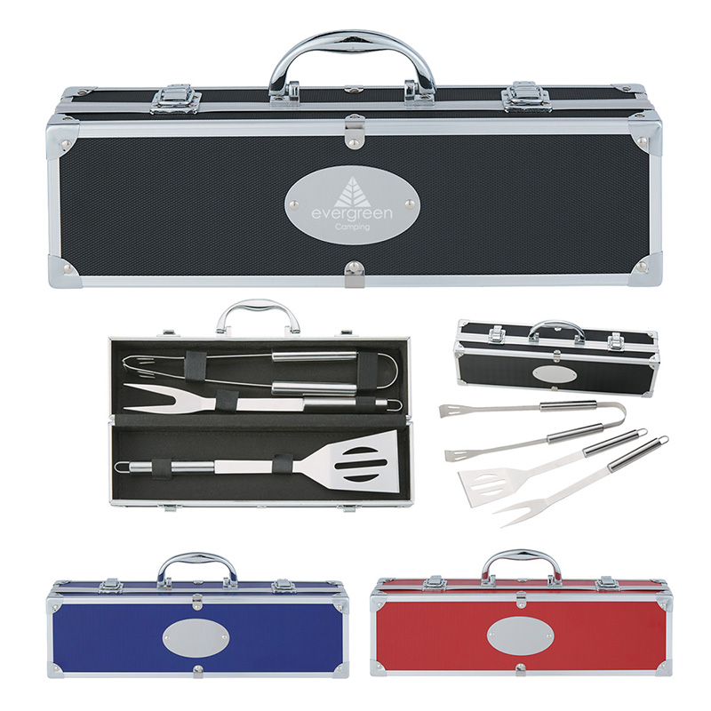 BBQ Set in Aluminum Case - Group