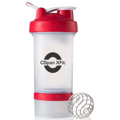 BlenderBottle ProStak System – 22 oz - Clear Red
