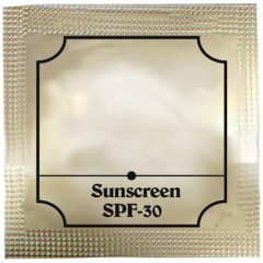 Small Sunscreen Packets SPF30 - Gold