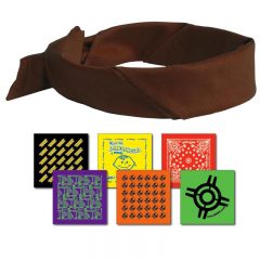 Custom Printed Bandanas - Cocoa Brown