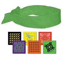 Custom Printed Bandanas - Lime Green