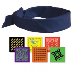 Custom Printed Bandanas - Navy Blue