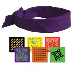 Custom Printed Bandanas - Purple
