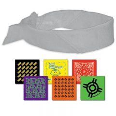 Custom Printed Bandanas - Silver
