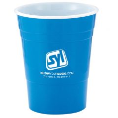 Reusable Hard Plastic Party Cups – 16 oz - Blue