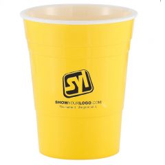Reusable Hard Plastic Party Cups – 16 oz - Yellow