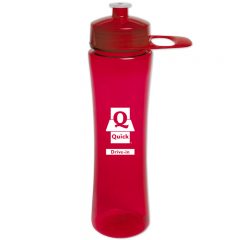 Polysure™ Exertion Bottle with Grip – 24 oz - Translucent Red