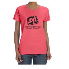 Ladies’ Gildan Heavy Cotton 5.3 oz T-Shirt - Coral Silk
