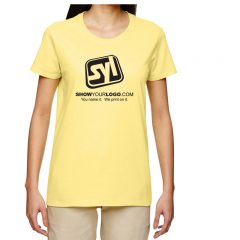 Ladies’ Gildan Heavy Cotton 5.3 oz T-Shirt - Cornsilk