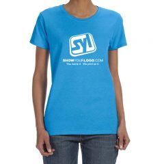 Ladies’ Gildan Heavy Cotton 5.3 oz T-Shirt - Heather Sapphire