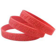 Glitter Silicone Wristband Bracelet - glitterwristbandemboss