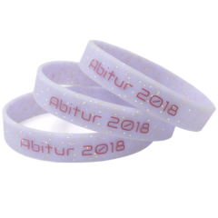 Glitter Silicone Wristband Bracelet - glitterwristbandembossprint