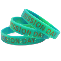 Glitter Silicone Wristband Bracelet - glitterwristbandprinted